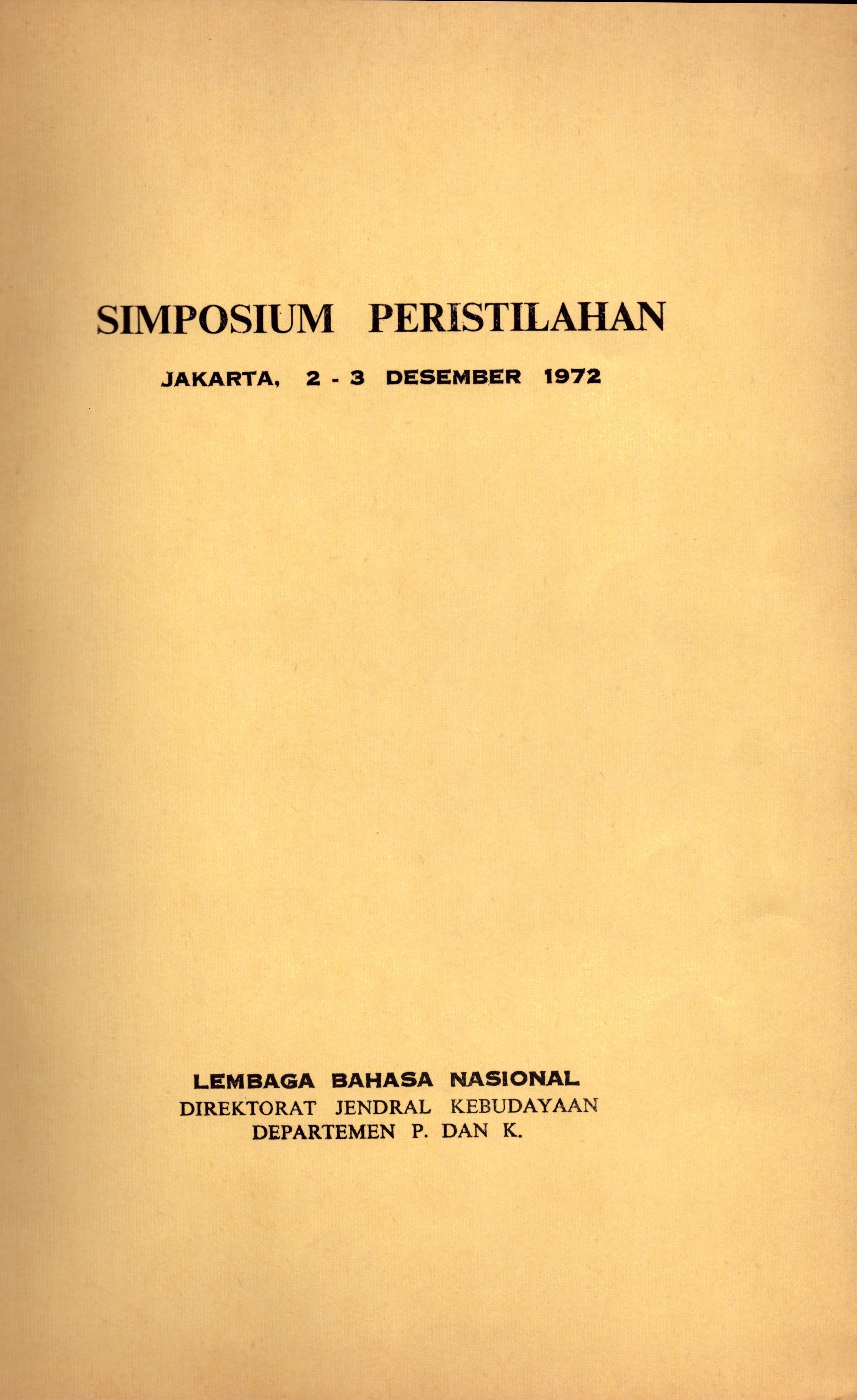 Simposium peristilahan