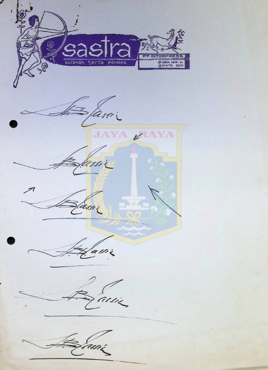 Tanda tangan HB. Jassin