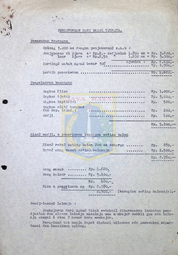 Perhitungan dari Madjl Cerita