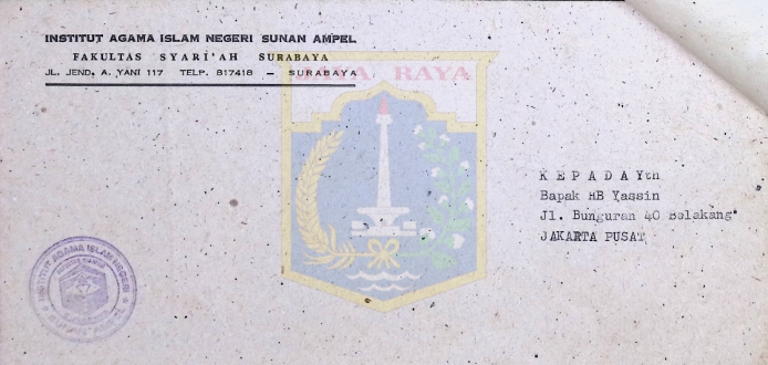 Surat untuk HB. Jassin dari B. Zen Suprapto (22 Juni 1981)