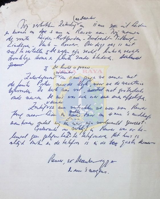 Surat-surat tulisan tangan H.B. Jassin dalam bahasa Belanda (14 Desember 1972)