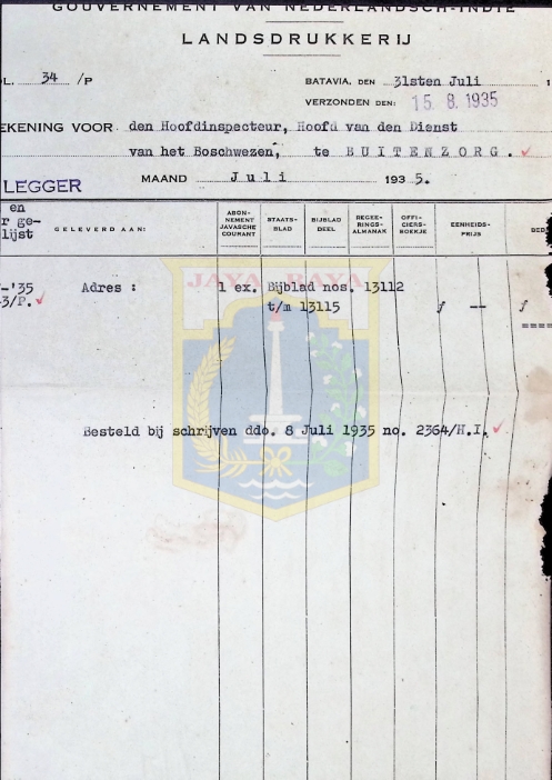 Surat dari H.B. Jassin dalam Bahasa Belanda (5 April 1945)
