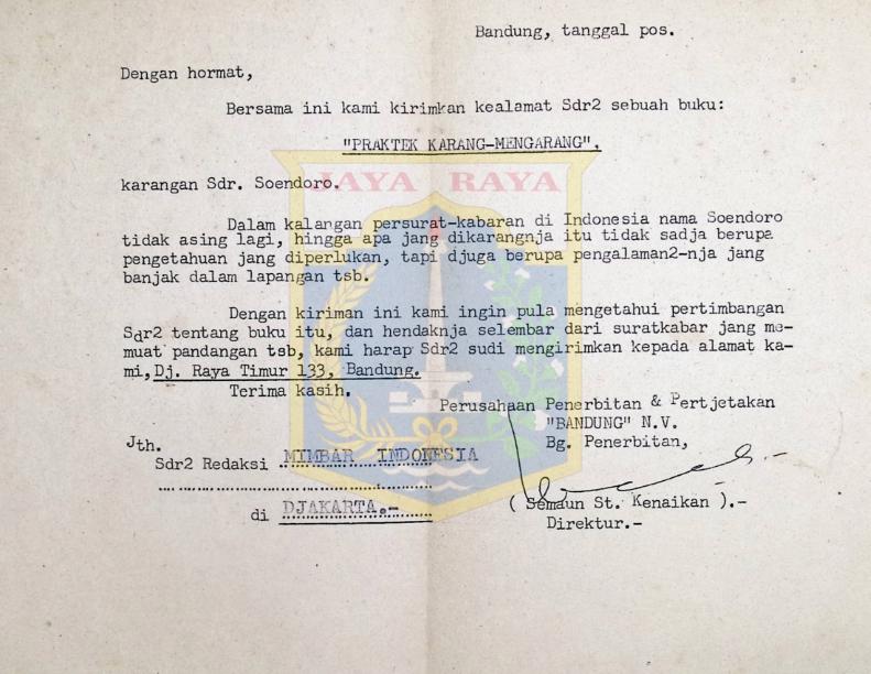 Surat penerbit praktek karang mengarang