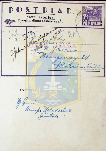 Surat tulisan tangan untuk HB Jassin dalam Bahasa Belanda (29 Februari 1940)