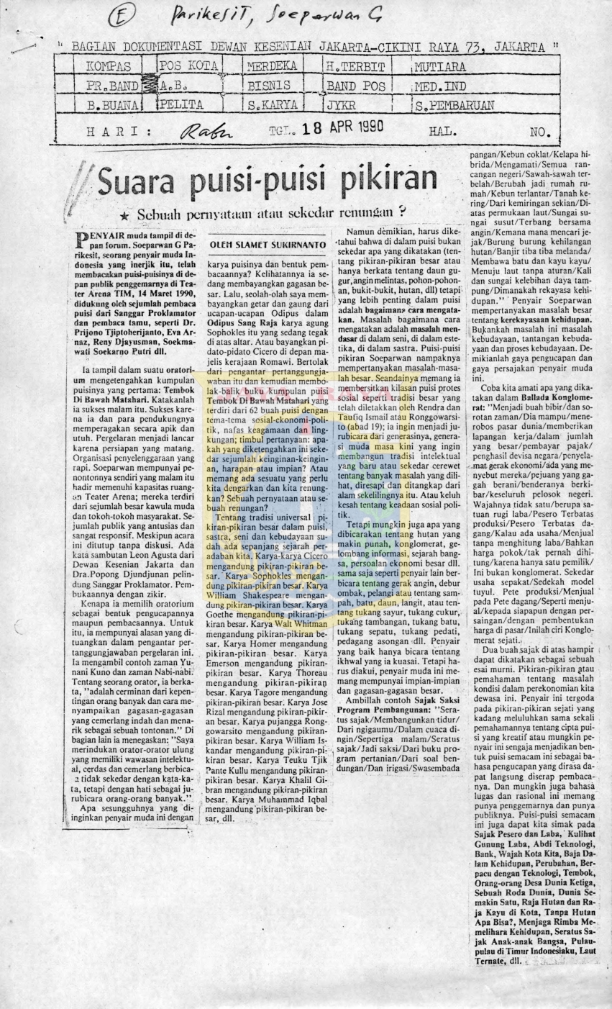 Suara puisi puisi pikiran