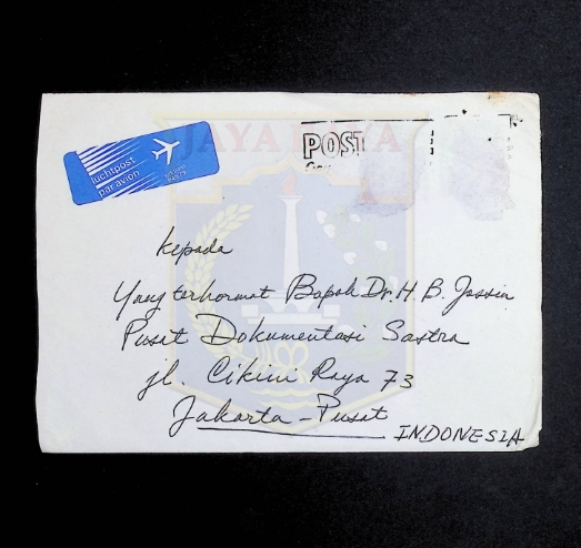 Surat dari Dewiningrum kepada H.B. Jassin (6 Januari 1986)
