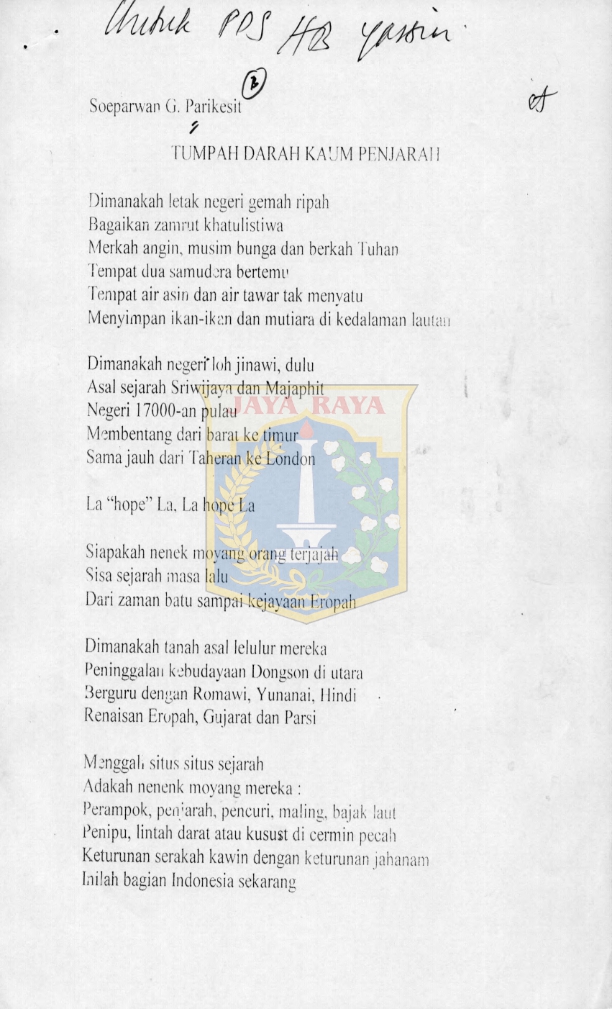 Tumpah darah kaum penjarah