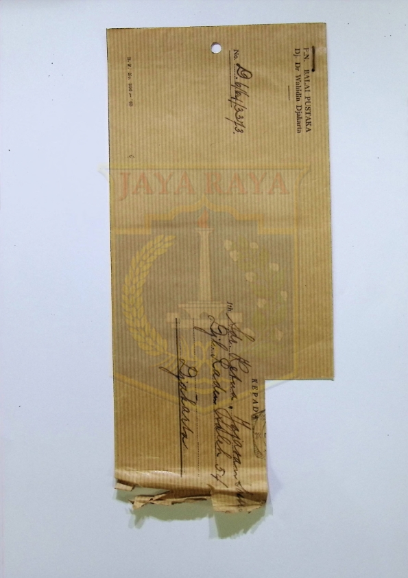 Surat dari P.N. Balai Pustaka