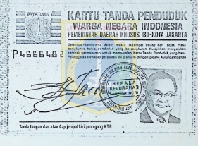 Fotocopy kartu tanda penduduk HB Jassin / A. Cholid. R