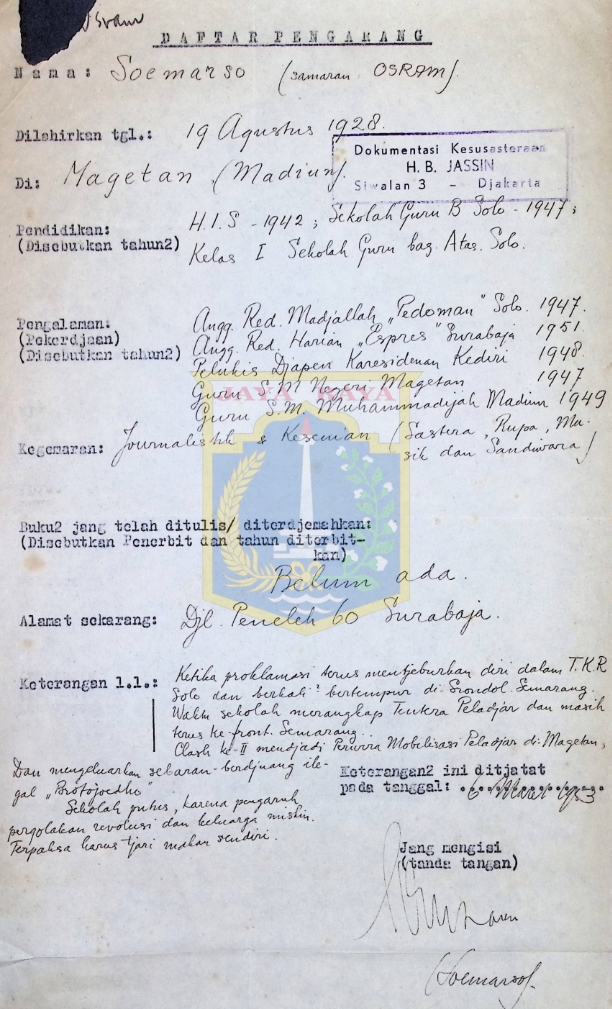 Biografi Soemarso