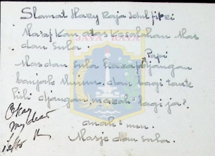 Surat ucapan Mastinah Jassin