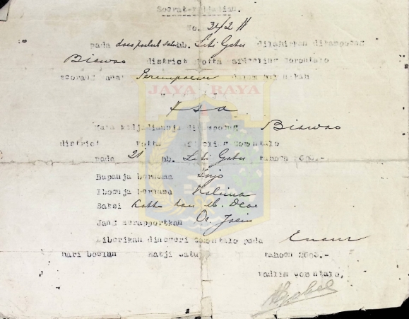 Surat kejadian Lili Galu
