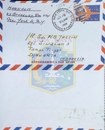 Surat ucapan duka cita untuk keluarga HB Jassin dari Markoem (18 Mei 1962)