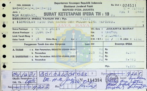 Surat ketetapan IPEDA th 1981 No. 114384