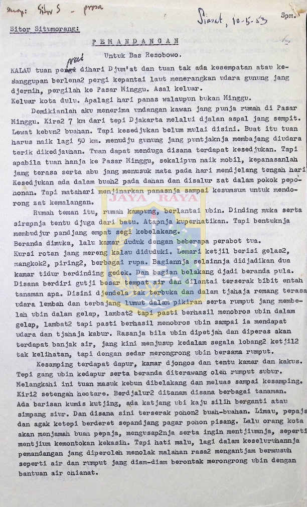 Pemandangan untuk Bas Resobowo