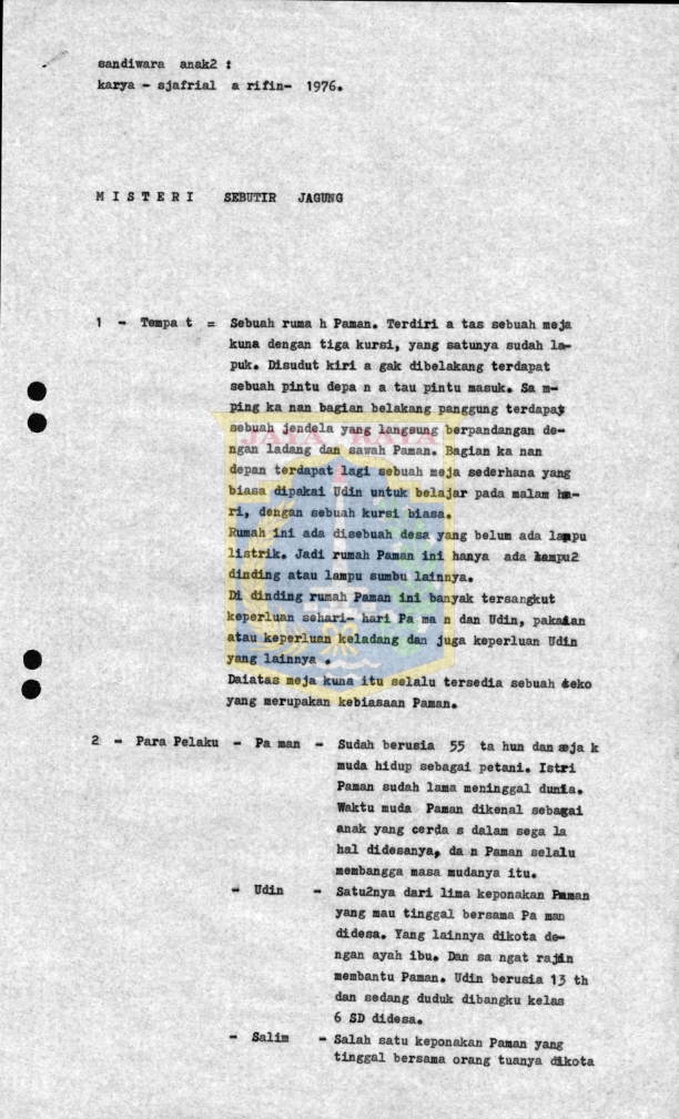 Misteri sebutir jagung (Ketikan)