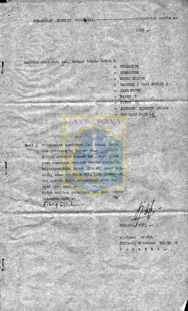 Penantian di bukit taraqalli (Ketikan)