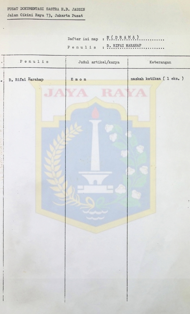 Emon : sandiwara dua babak