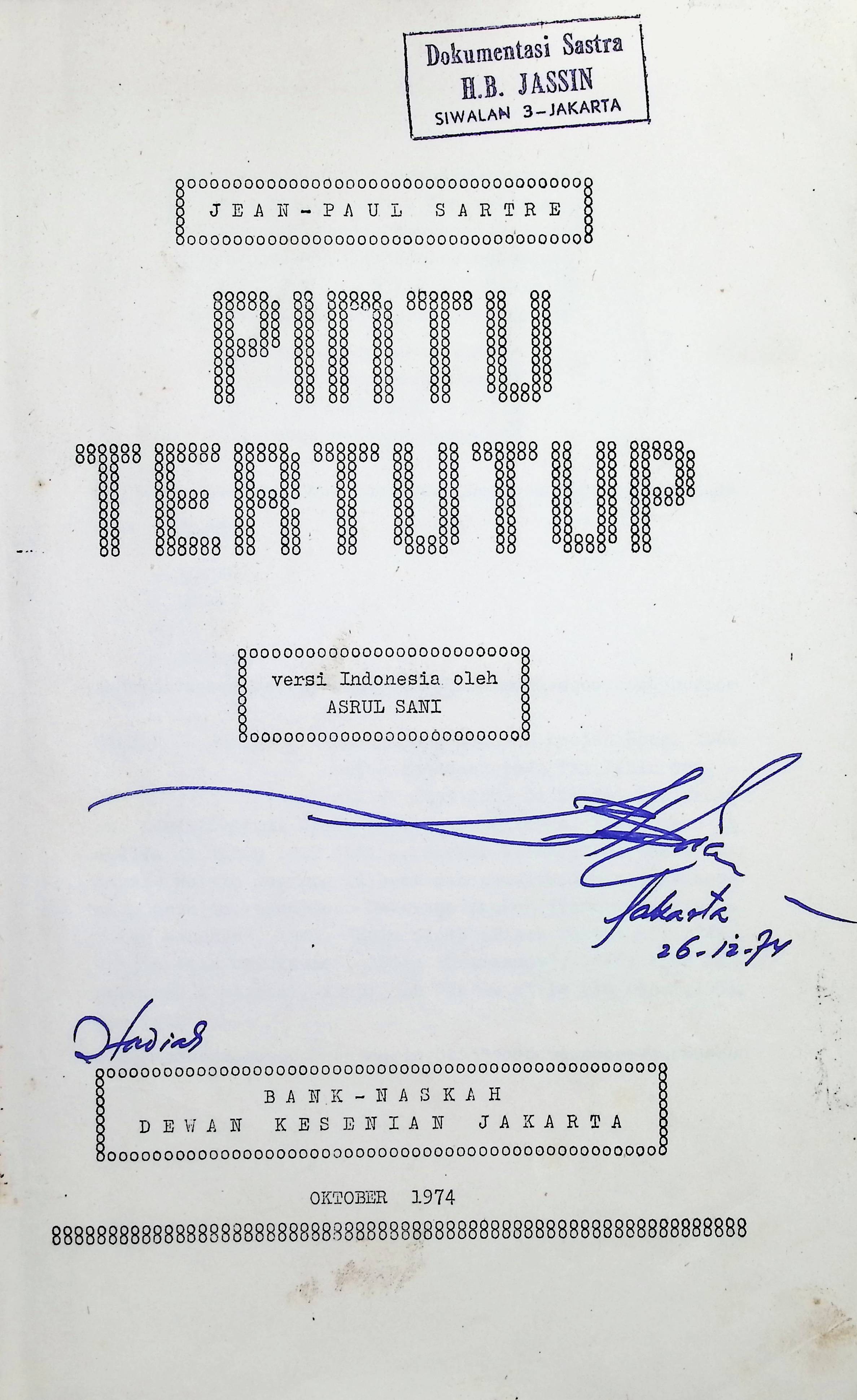 Pintu tertutup