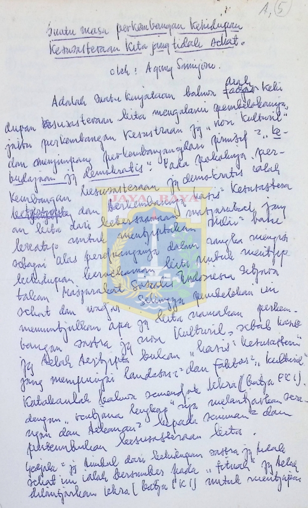 Kumpulan naskah tulisan tangan asli