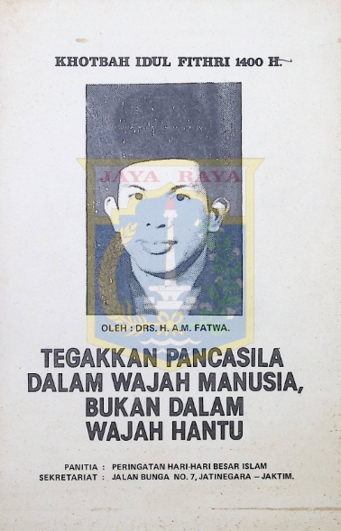 Tegakkan pancasila dalam wajah manusia, bukan dalam wajah hantu