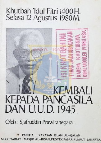 Kembali kepada Pancasila dan U.U.D. 1945
