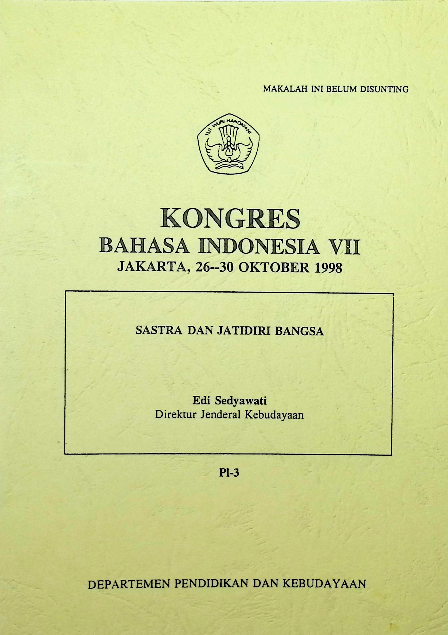 Sastra dan jatidiri bangsa