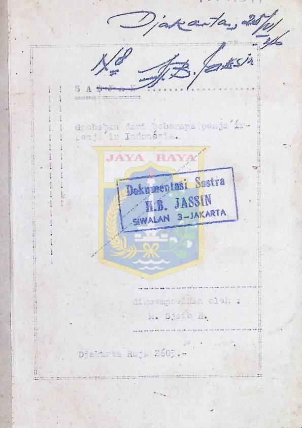 Sadjak - gubahan dari beberapa penyair Indonesia