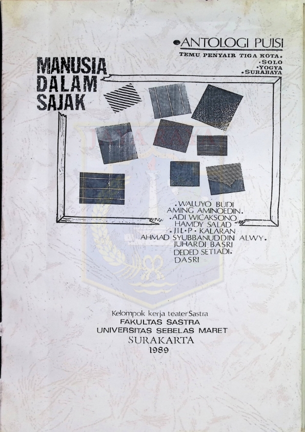 Manusia dalam sajak : Antologi puisi temu penyair tiga kota: Solo, Yogya & Surabaya