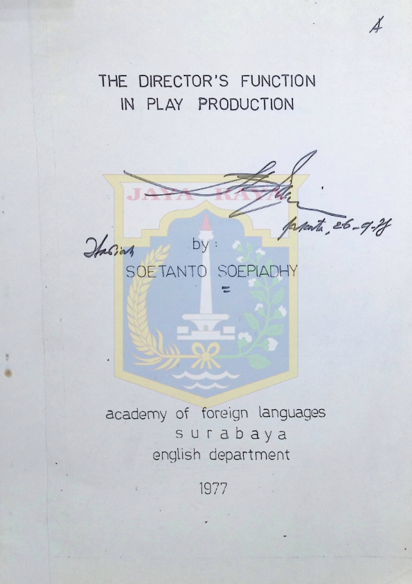 The director's function in play production