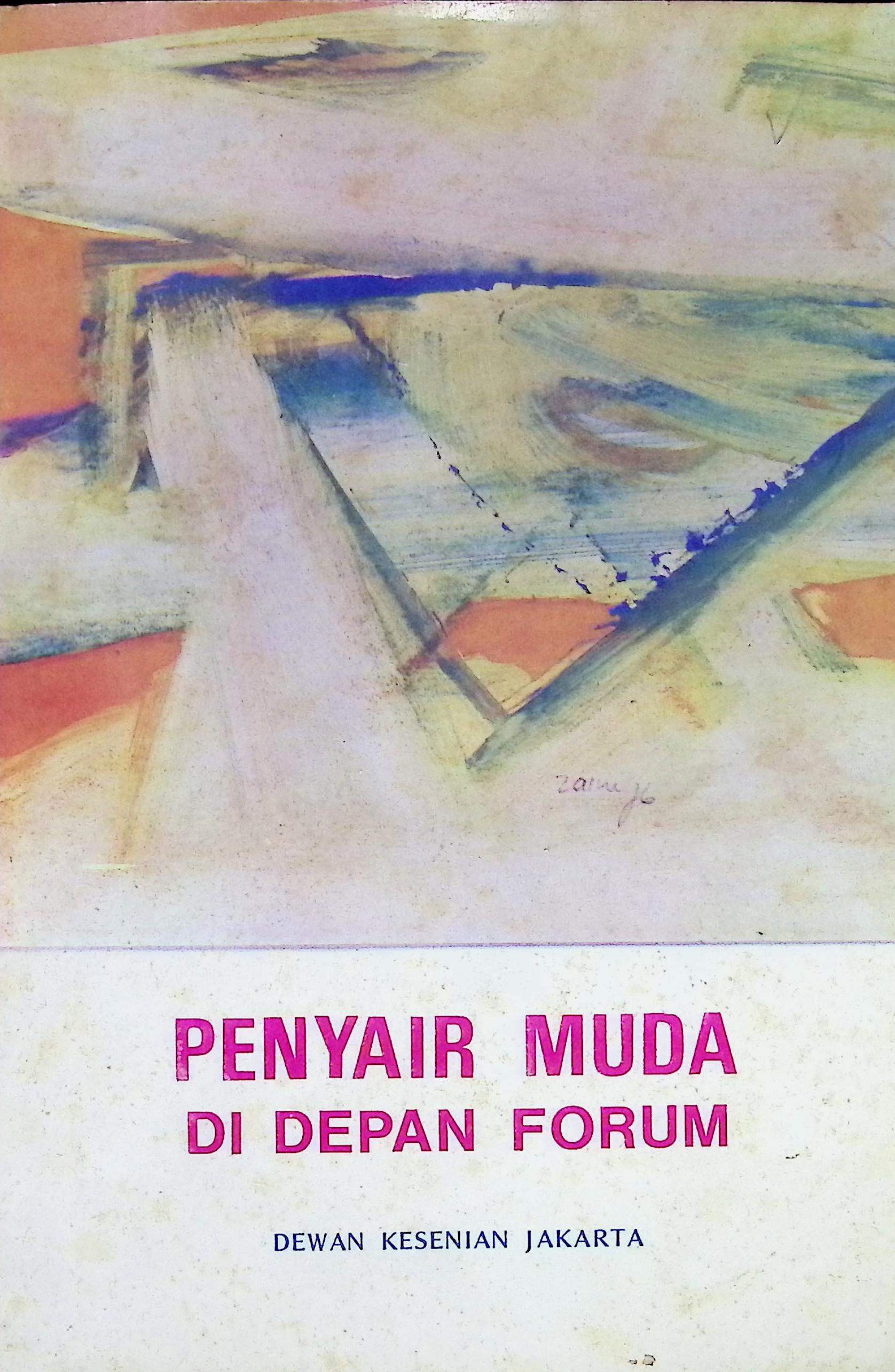Penyair muda di depan forum